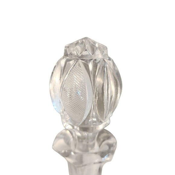 Cut Crystal WHISKEY BOURBON DECANTER Vintage Barware With Stopper - Picture 7 of 8